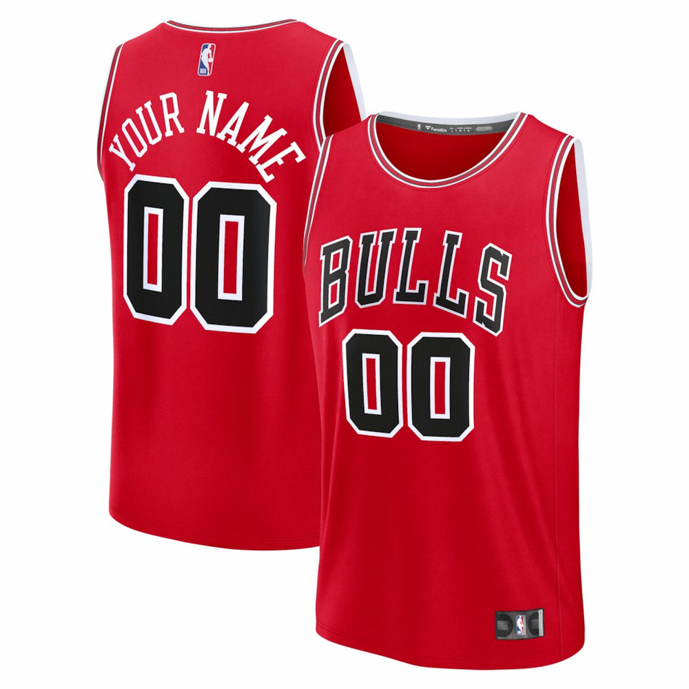 Fanatics - Chicago Bulls Fastbreak Custom Jersey - Icon Editi- Red