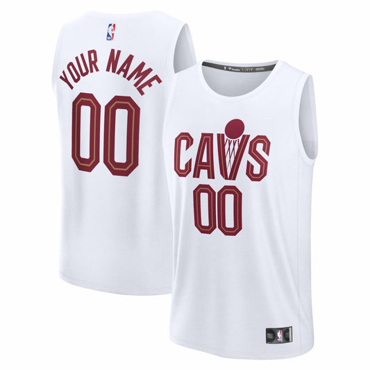 Cleveland Cavaliers Fastbreak Custom Jersey sale - Association Editi- White | NBA Jerseys