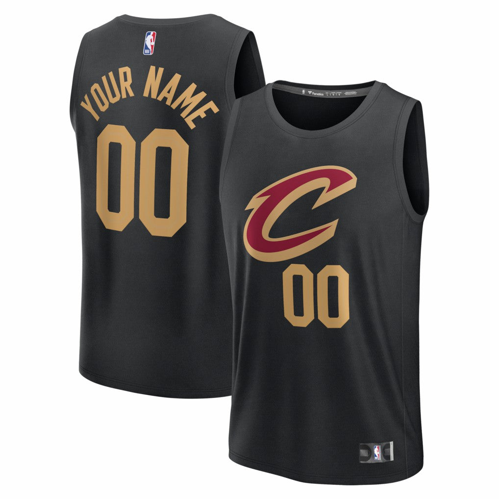 Fanatics - Cleveland Cavaliers Youth Fastbreak Custom Jersey - Statement Editi- Black