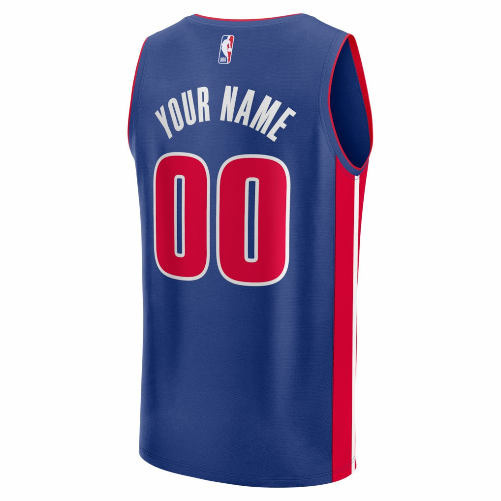 Fanatics - Detroit Pistons Youth Fastbreak Custom Jersey - Icon Editi- Blue