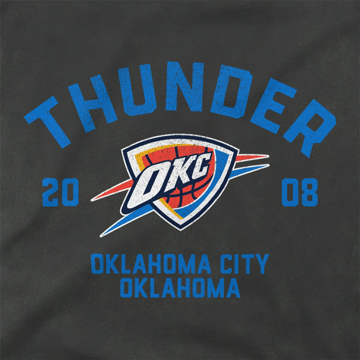 NBA - Oklahoma City Thunder Stadium Essentials Unisex Get Back Vintage Raglan Hoodie - Black