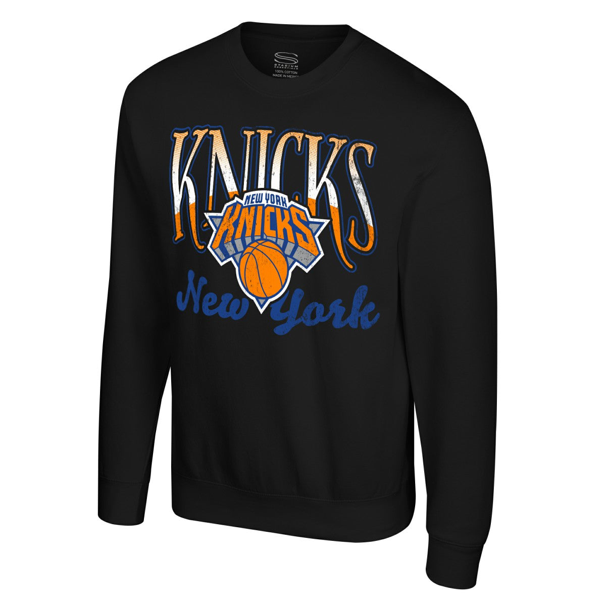 NBA - New York Knicks Stadium Essentials Unisex Sky High Fleece Sweatshirt - Black