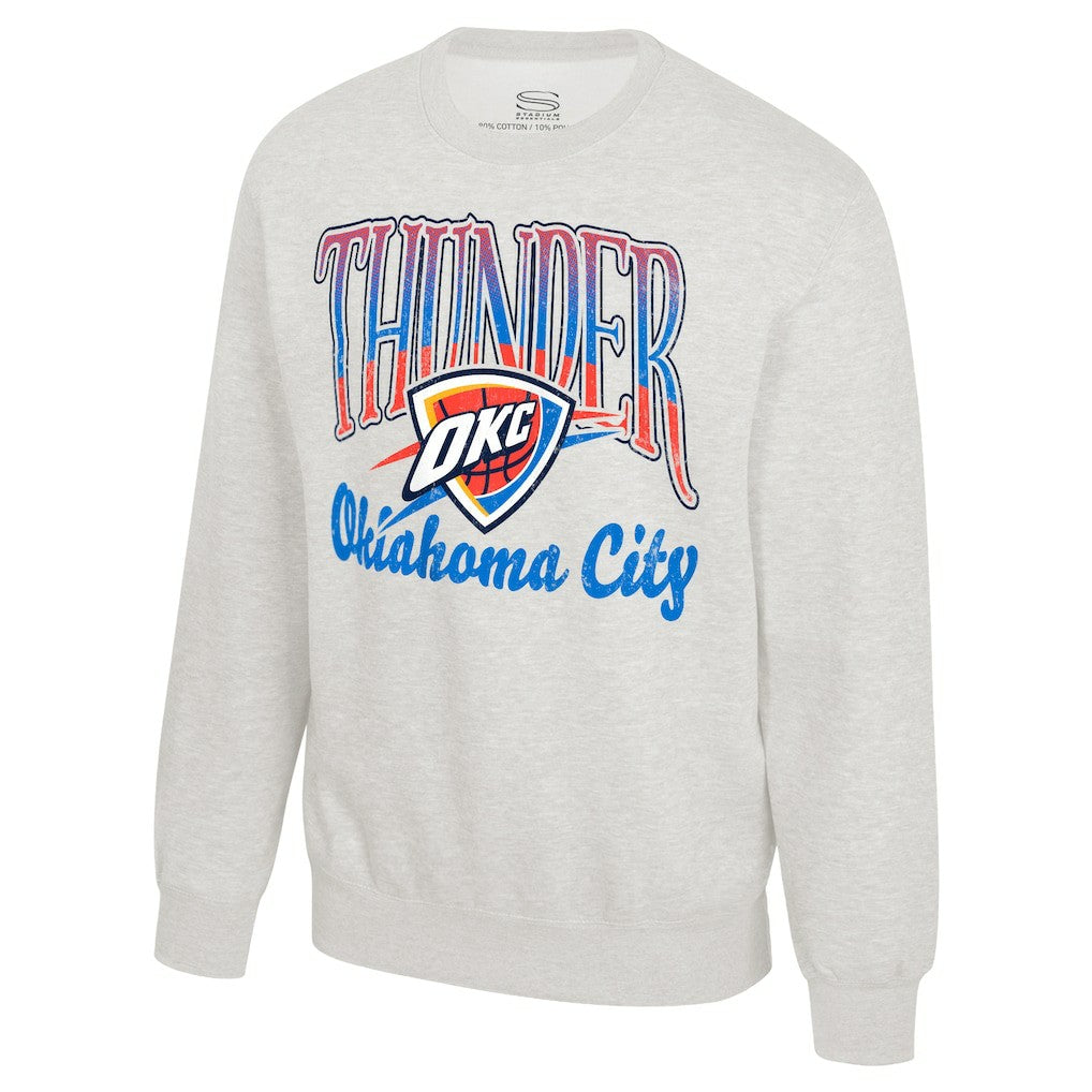 NBA - Oklahoma City Thunder Stadium Essentials Unisex Sky High Fleece Sweatshirt - Oatmeal