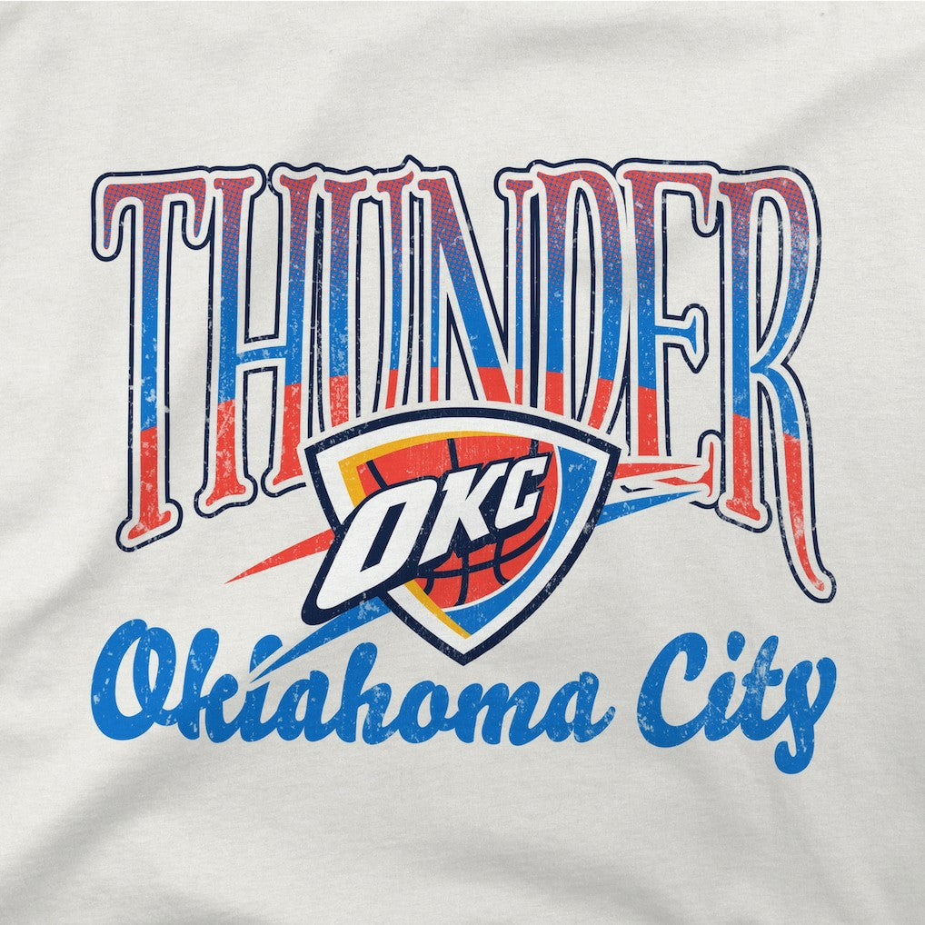 NBA - Oklahoma City Thunder Stadium Essentials Unisex Sky High Fleece Sweatshirt - Oatmeal