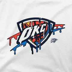 NBA - Oklahoma City Thunder Stadium Essentials Women's Ice Cream Cropped Hoodie - White