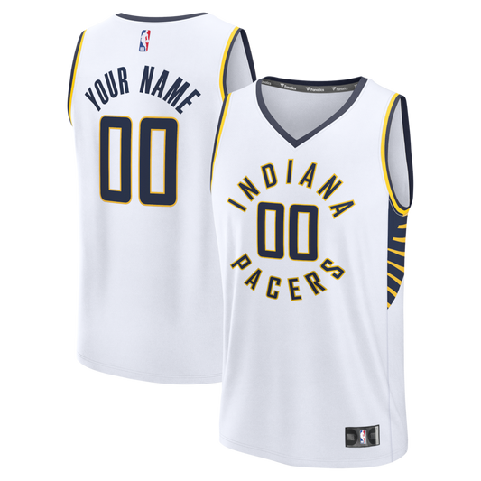 Indiana Pacers Fanatics Fast Break Custom Jersey - Icon Edition - White | NBA Jerseys