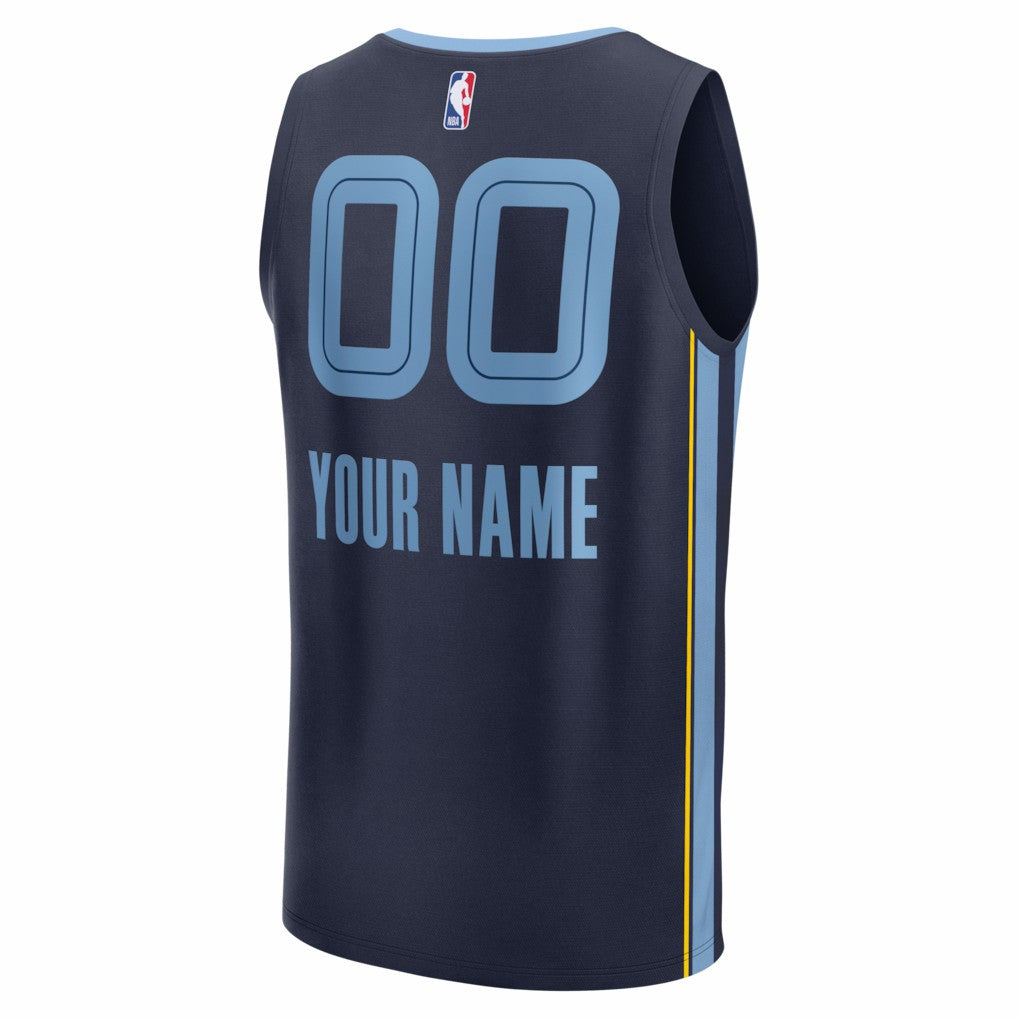 Fanatics - Memphis Grizzlies Youth Fastbreak Custom Jersey - Icon Edition - Navy