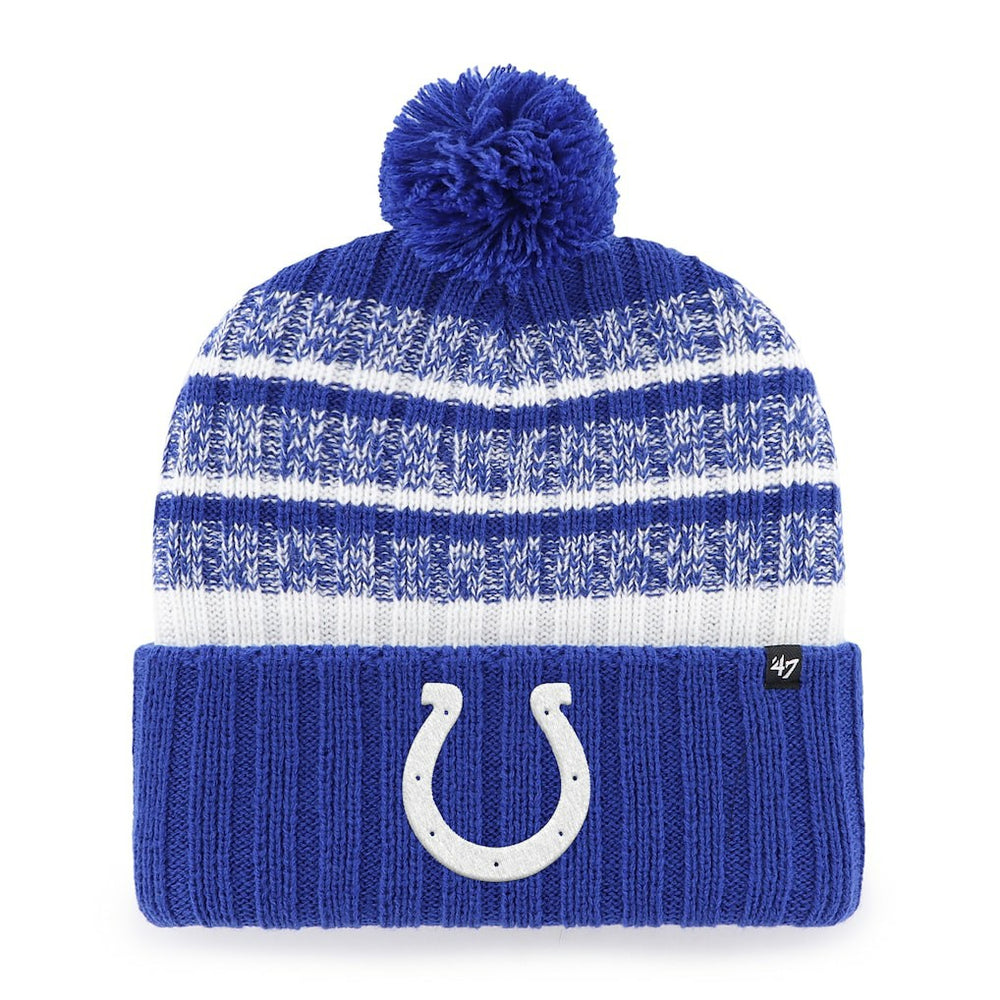 Indianapolis Colts '47 Tavern Cuffed Knit Hat with Pom Royal/White - 47 brand
