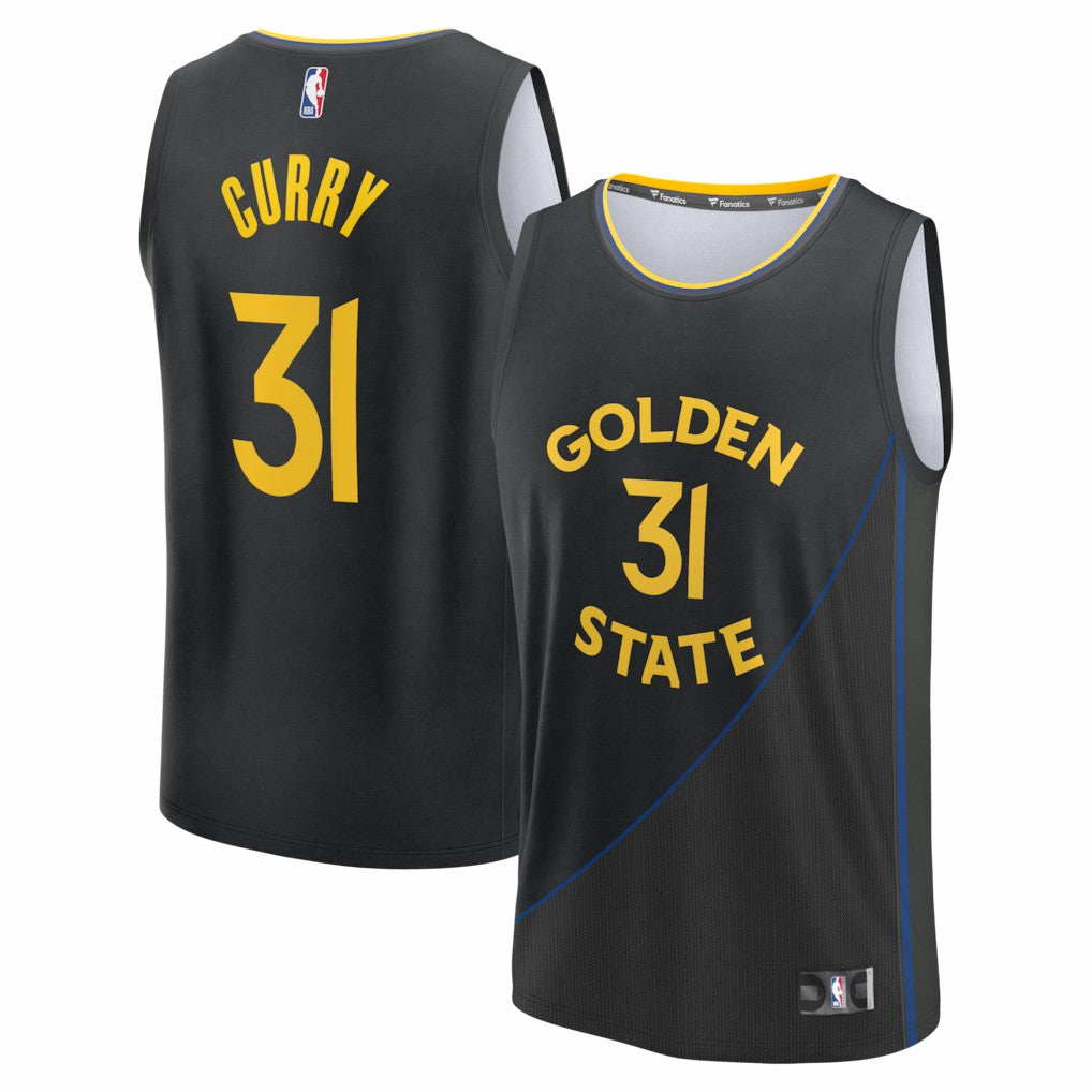 Seth Curry Golden State Warriors Fast Break Replica Player Jersey sale - Statement Editi- Black | NBA Jerseys