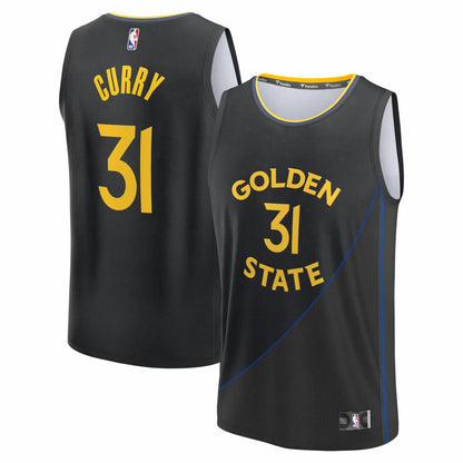Seth Curry Golden State Warriors Fast Break Replica Player Jersey sale - Statement Editi- Black | NBA Jerseys