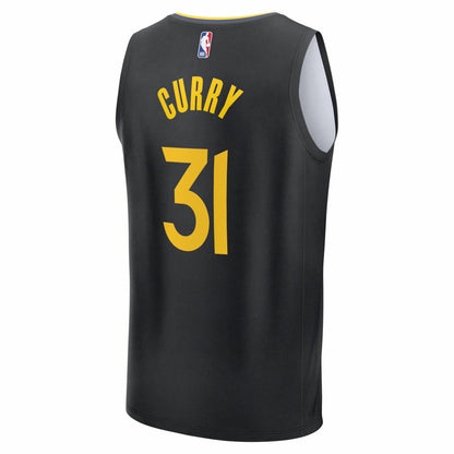 Seth Curry Golden State Warriors Fast Break Replica Player Jersey sale - Statement Editi- Black | NBA Jerseys