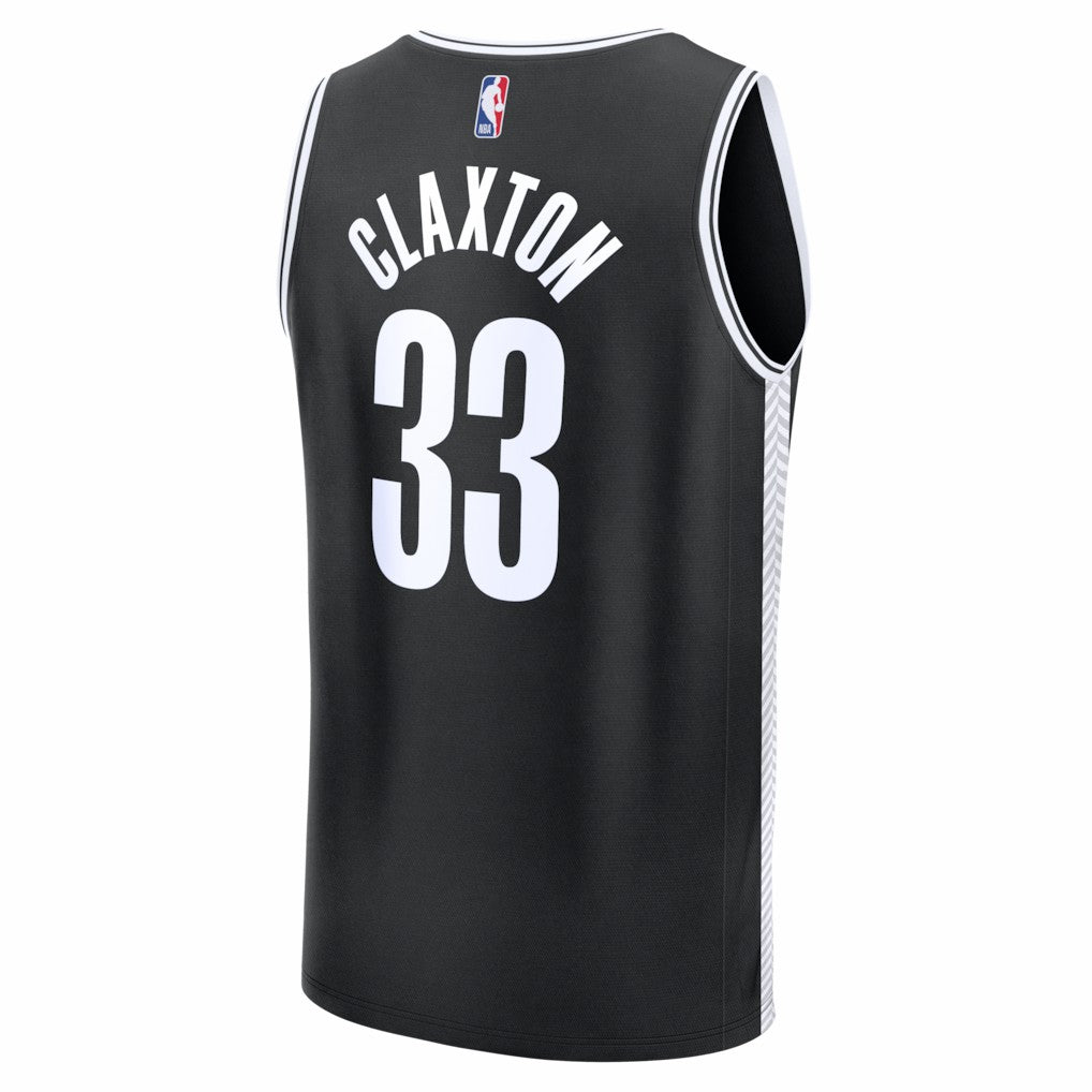 Fanatics - Nic Claxton Brooklyn Nets Fast Break Replica Jersey - Black - Icon Edition
