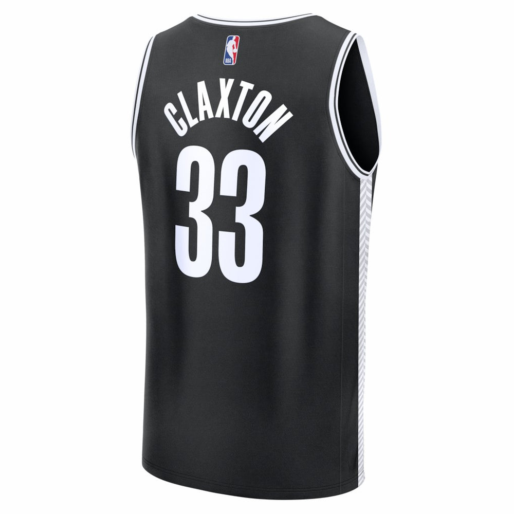 Fanatics - Nic Claxton Brooklyn Nets Fast Break Replica Jersey - Black - Icon Edition