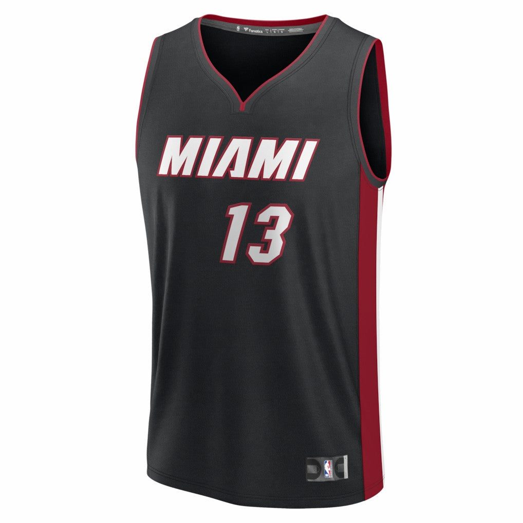 Fanatics - Bam Adebayo Miami Heat Fast Break Replica Jersey - Black - Icon Edition