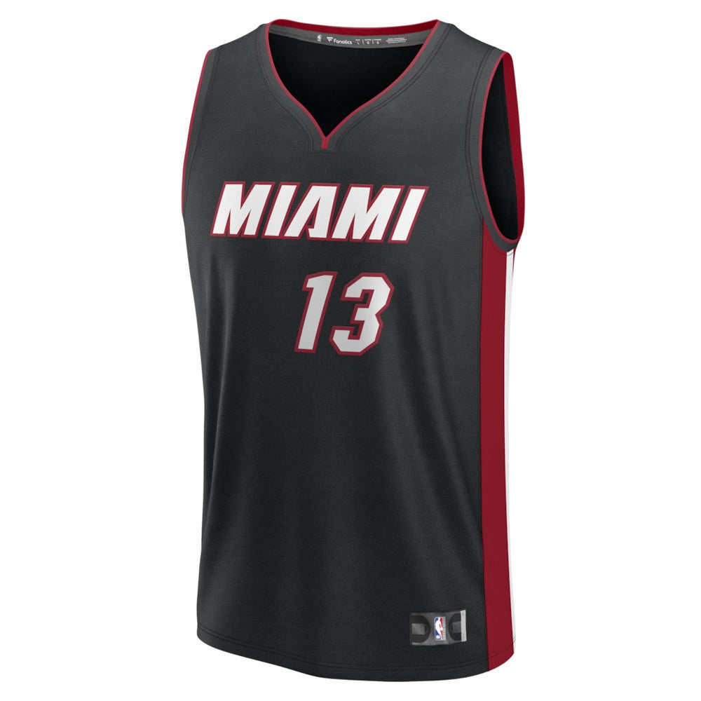 Fanatics - Bam Adebayo Miami Heat Fast Break Replica Jersey - Black - Icon Edition
