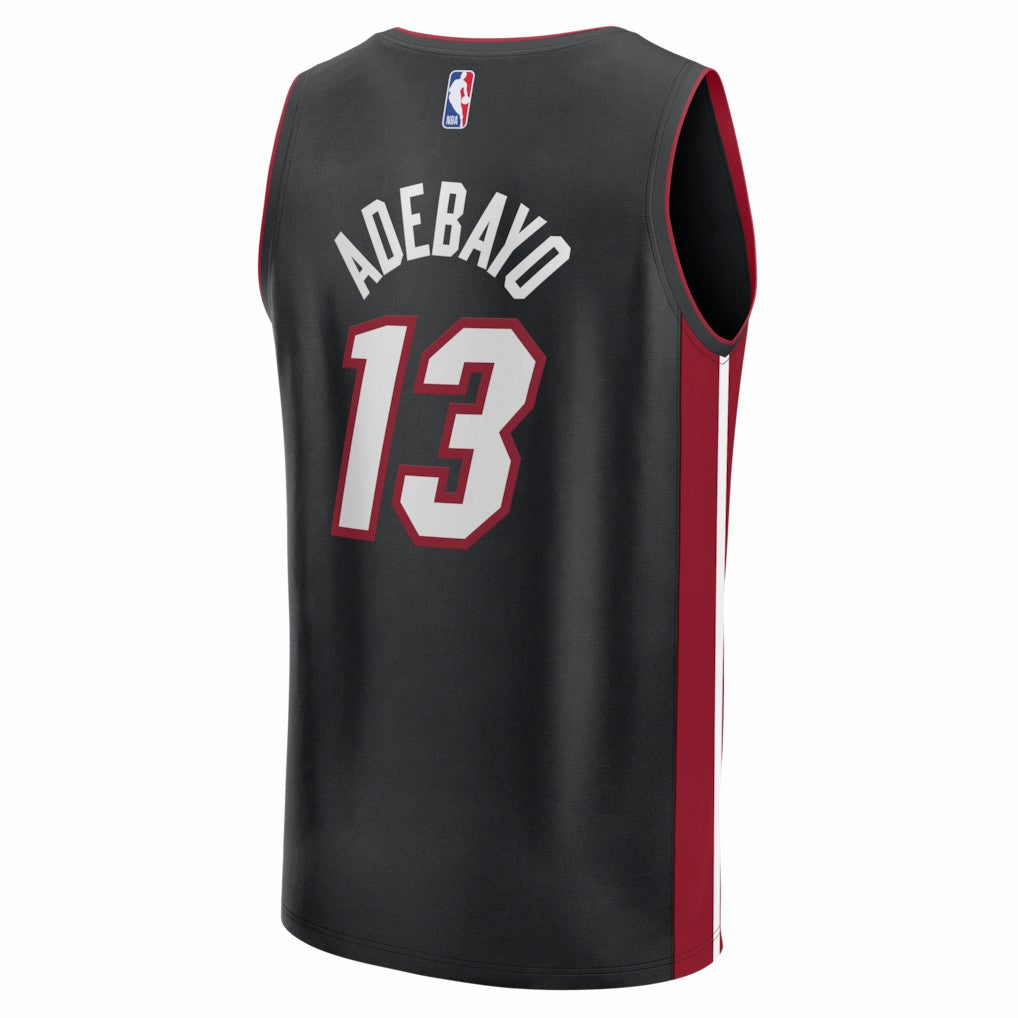 Fanatics - Bam Adebayo Miami Heat Fast Break Replica Jersey - Black - Icon Edition