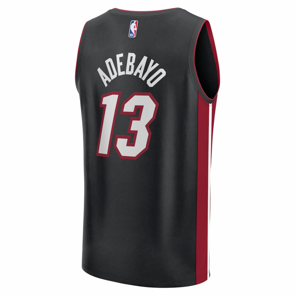 Fanatics - Bam Adebayo Miami Heat Fast Break Replica Jersey - Black - Icon Edition