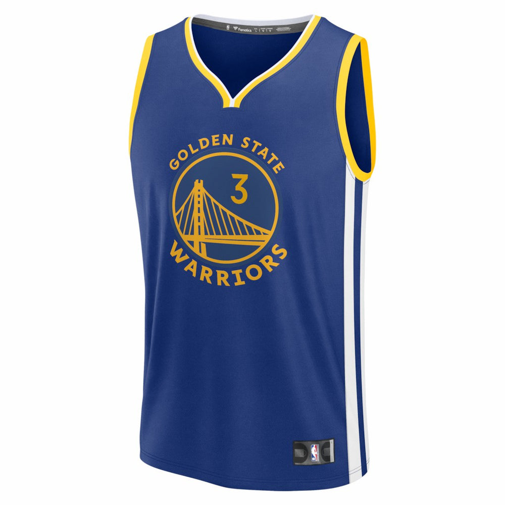 Fanatics - Will Richard Golden State Warriors Fast Break Replica Jersey - Blue - Icon Edition