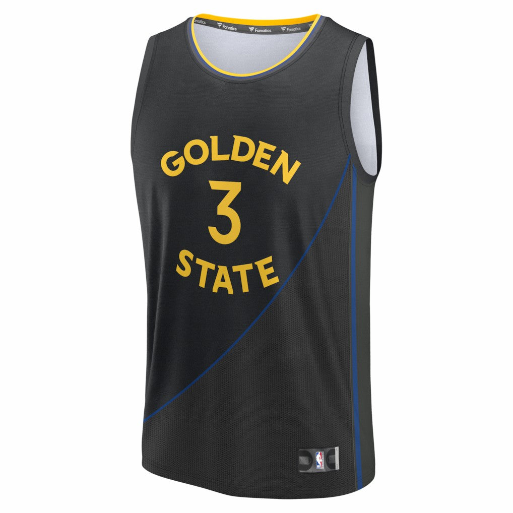 Fanatics - Will Richard Golden State Warriors Fast Break Replica Player Jersey - Statement Editi- Black