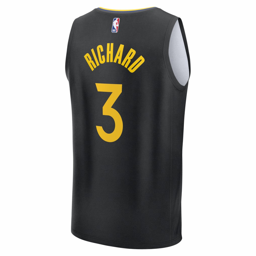 Fanatics - Will Richard Golden State Warriors Fast Break Replica Player Jersey - Statement Editi- Black