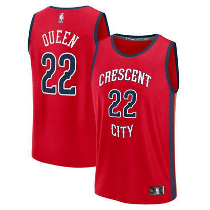 Derik Queen New Orleans Pelicans Fast Break Replica Player Jersey - Statement Edition - Red | NBA Jerseys