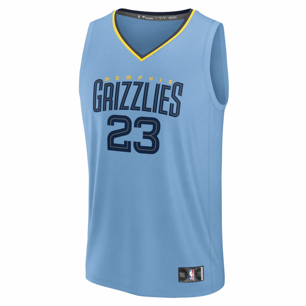 Fanatics - Cedric Coward Memphis Grizzlies Fast Break Replica Player Jersey - Statement Edition - Light Blue