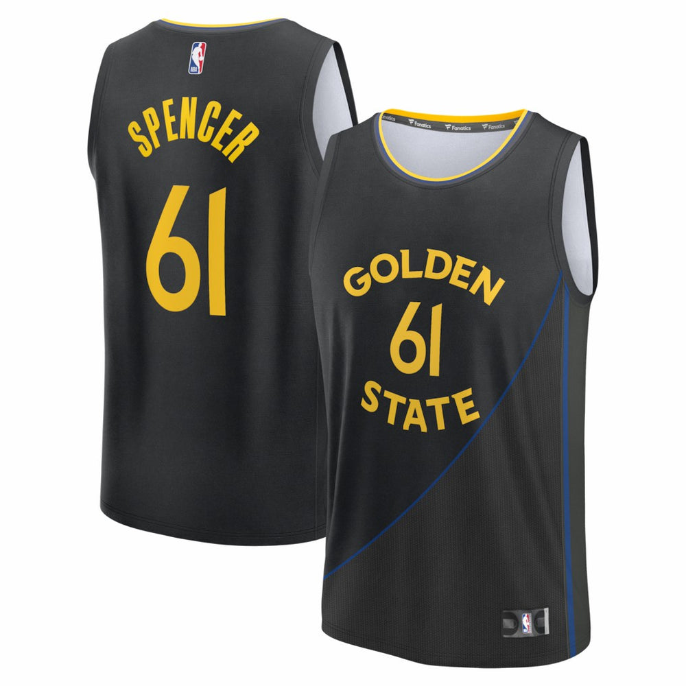 Fanatics - Pat Spencer Golden State Warriors Fast Break Replica Player Jersey - Statement Editi- Black