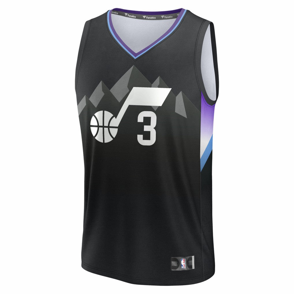 Fanatics - Keyonte George Utah Jazz Fast Break Replica Jersey - Statement Edition - Black