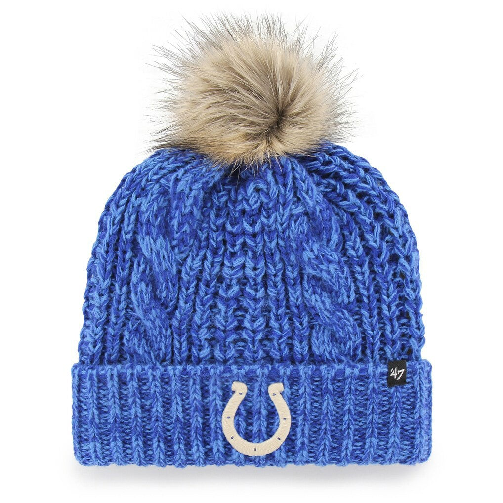 Indianapolis Colts '47 Women's Meeko Cuffed Knit Hat with Pom Royal - 47 brand