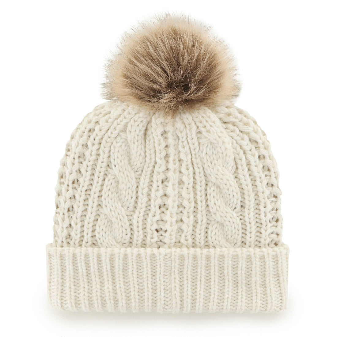 Denver Broncos '47 Women's Meeko Cuffed Knit Hat with Pom White - 47 brand