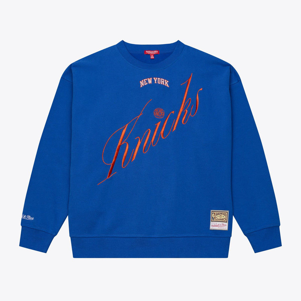 Mitchell & Ness - New York Knicks Women's Hardwood Classics Script Lightweight Sweatshirt - Royal