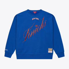 Mitchell & Ness - New York Knicks Women's Hardwood Classics Script Lightweight Sweatshirt - Royal