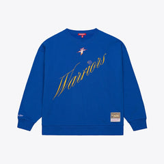 Mitchell & Ness - Golden State Warriors Women's Hardwood Classics Script Lightweight Sweatshirt - Royal