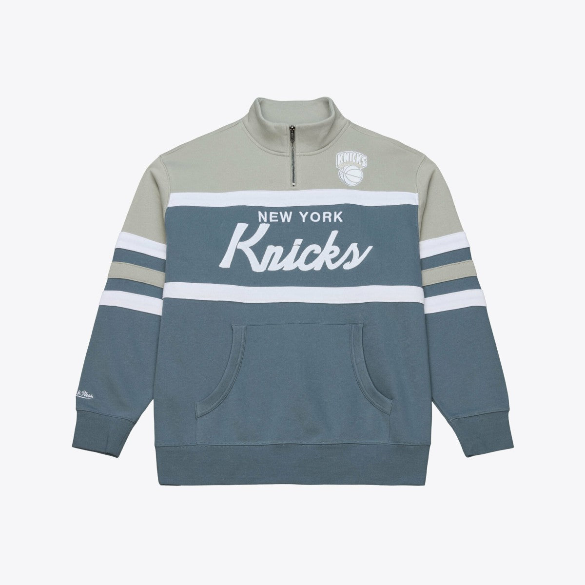 Mitchell & Ness - New York Knicks Thunderstorm Head Coach Quarter-Zip Jacket - Blue