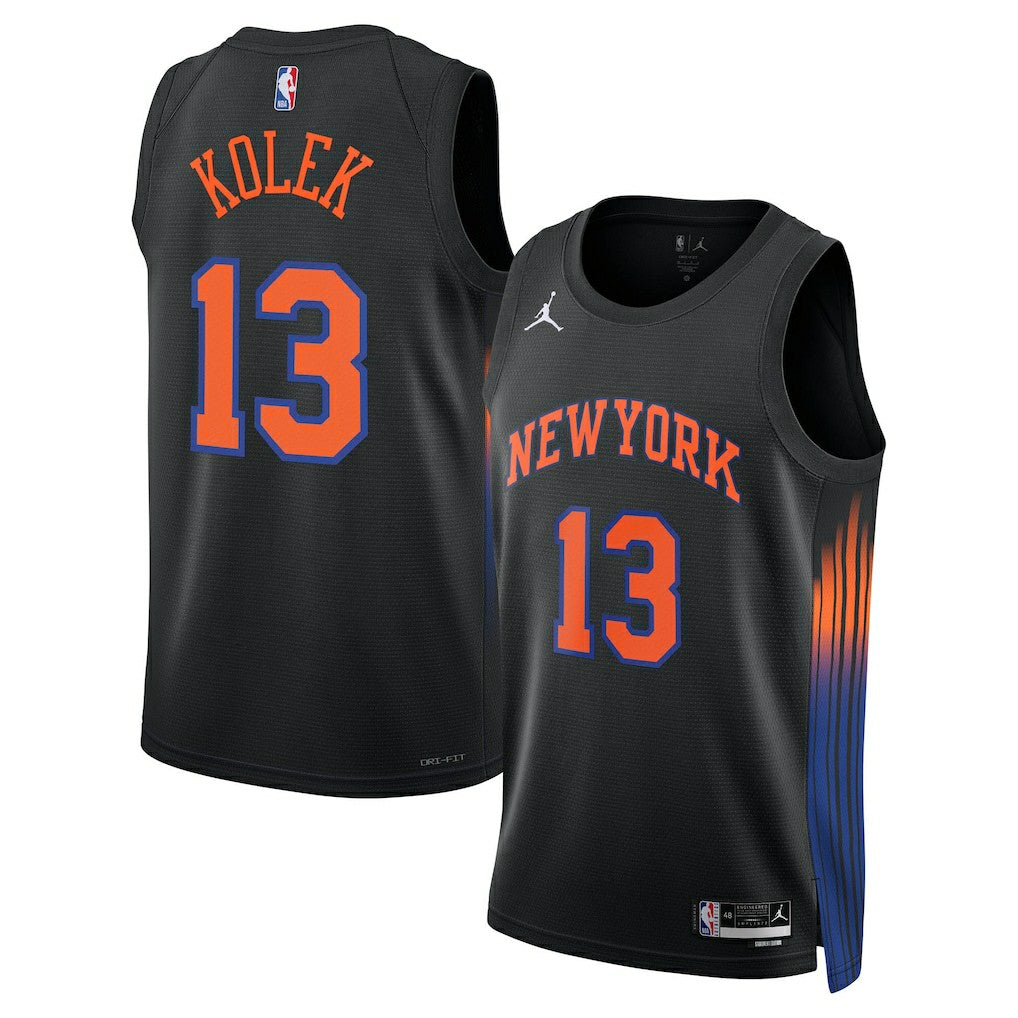 NBA - Tyler Kolek New York Knicks Jordan Brand Unisex Swingman Jersey - Statement Edition - Black