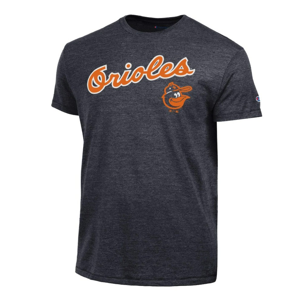 Baltimore Orioles Champion Cooperstown Wordmark Lockup Tri-Blend T-Shirt Sale