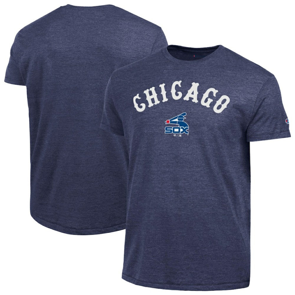 Chicago White Sox Champion Cooperstown Wordmark Lockup Tri-Blend T-Shirt On Sale