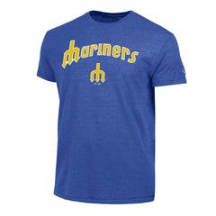Seattle Mariners Champion Cooperstown Wordmark Lockup Tri-Blend T-Shirt Lifestyle