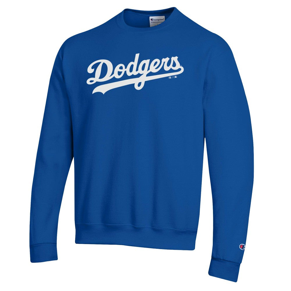 Los Angeles Dodgers Champion Powerblend Wordmark Sweatshirt discount