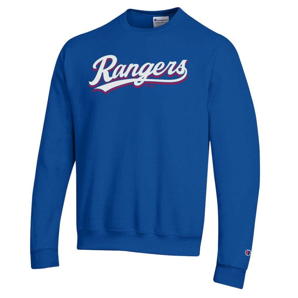 Texas Rangers Champion Powerblend Wordmark Sweatshirt Clearance