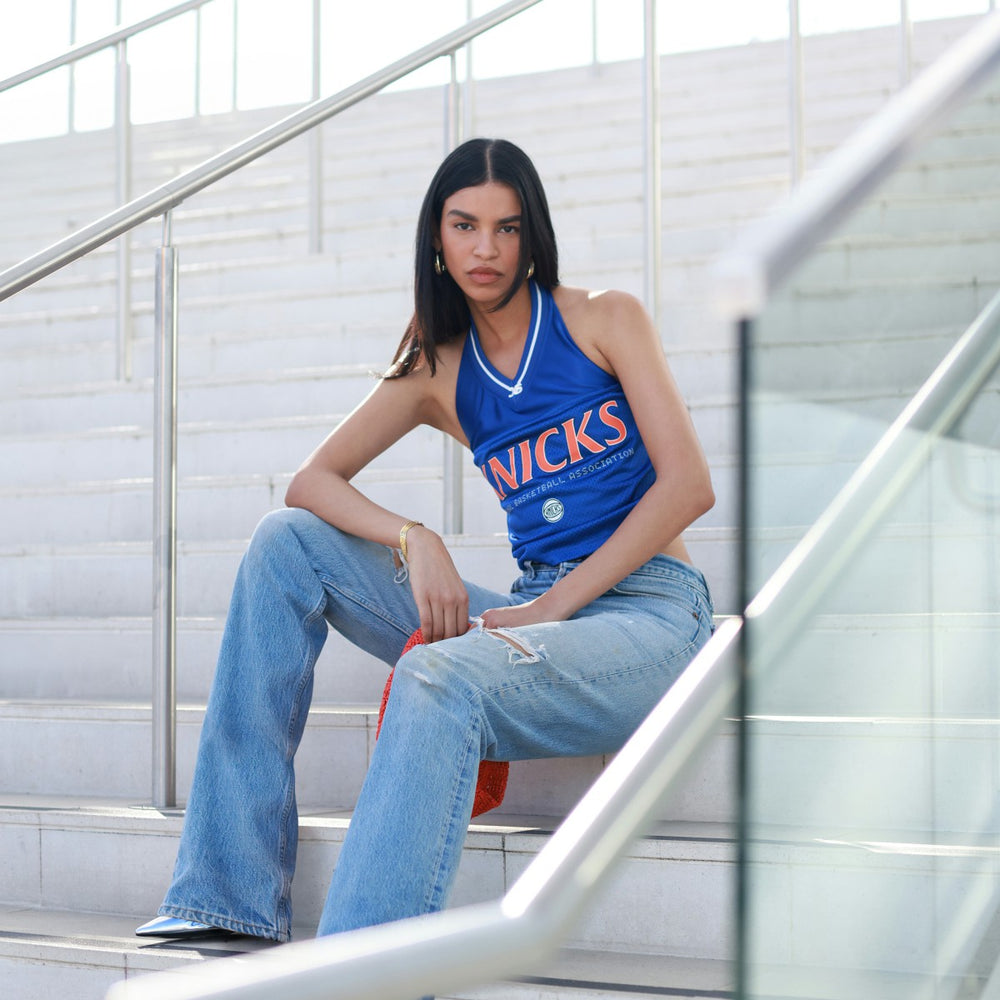 NBA - New York Knicks Off Season x NBA Women's Halter Top - Blue