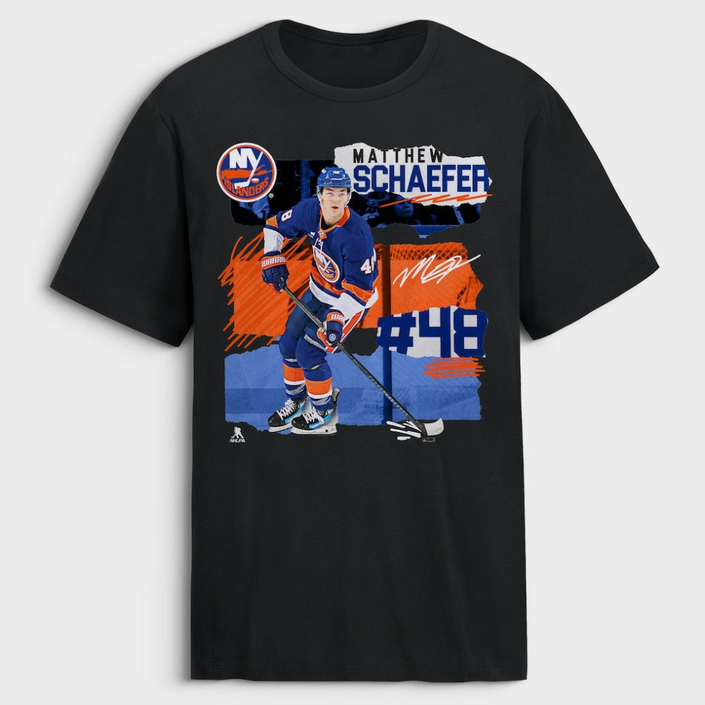 Matthew Schaefer New York Islanders - Fresh Ice T-Shirt Black