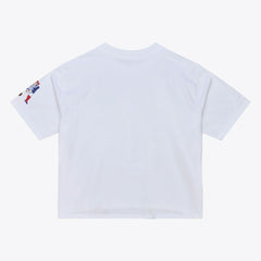 New England Patriots Women's Head Coach Cropped T-Shirt White - Mitchell & Ness