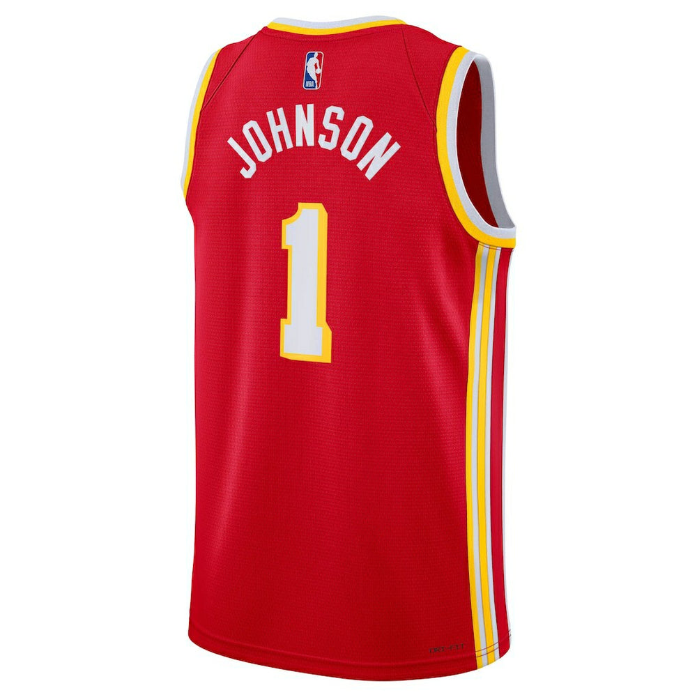 Nike - Jalen Johnson Atlanta Hawks Unisex Swingman Jersey - Icon Edition - Red