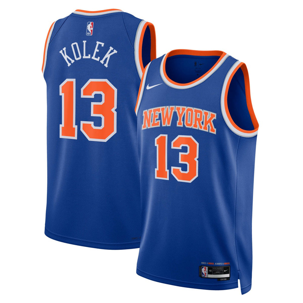 Nike - Tyler Kolek New York Knicks Unisex Swingman Jersey - Icon Edition - Blue