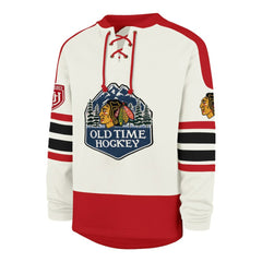 Chicago Blackhawks '47 Pond Hockey Trio Eternal Lacer Sweatshirt Cream
