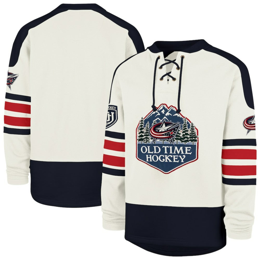Columbus Blue Jackets - '47 Pond Hockey Trio Eternal Lacer Sweatshirt Cream
