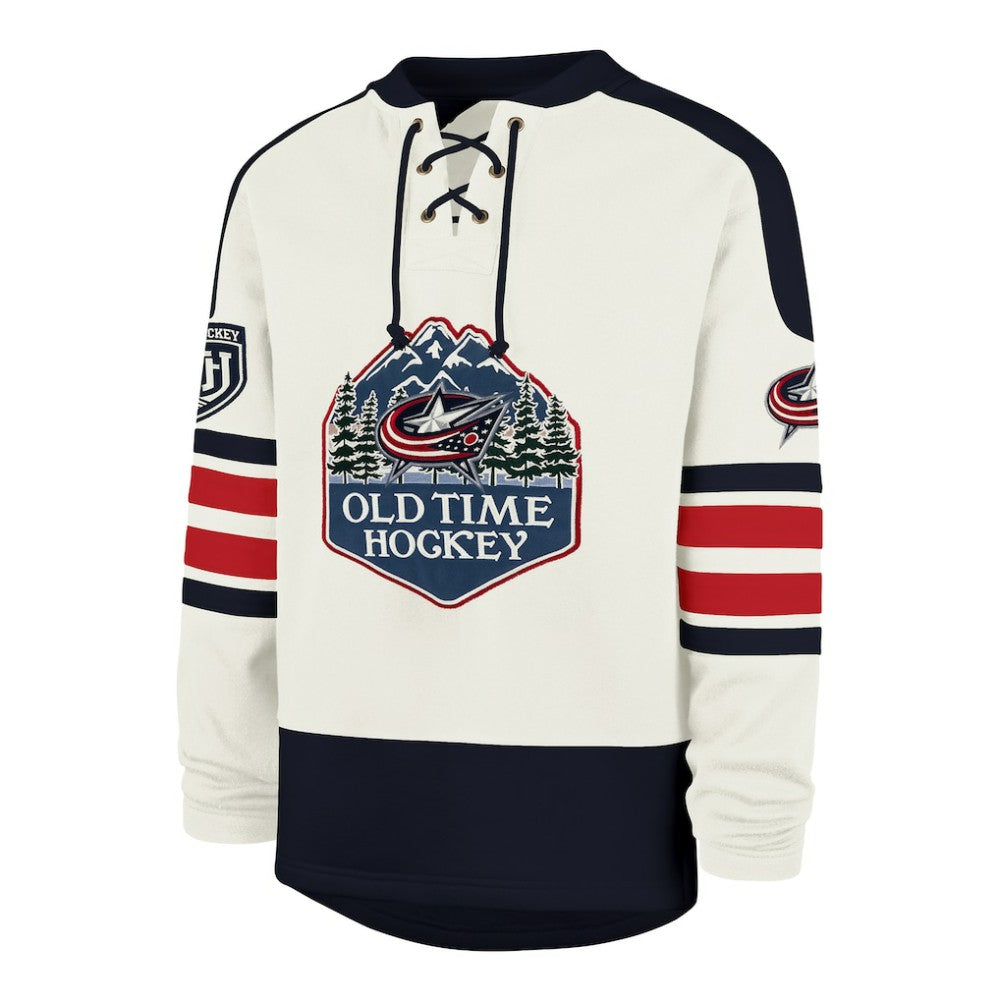 Columbus Blue Jackets - '47 Pond Hockey Trio Eternal Lacer Sweatshirt Cream