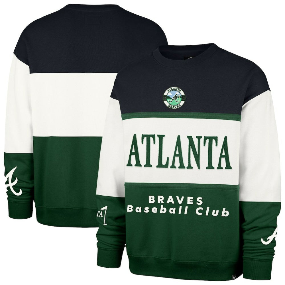 Atlanta Braves '47 Tee Up Maximalist Fleece Sweatshirt Lifestyle