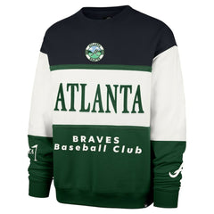 Atlanta Braves '47 Tee Up Maximalist Fleece Sweatshirt Lifestyle